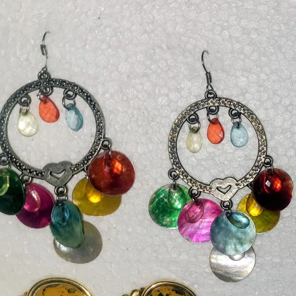 Dangle Heart Earringa - Picture 1 of 1